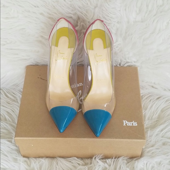 Christian Louboutin Debout 100  PVC Riviera Heels - Picture 5 of 7